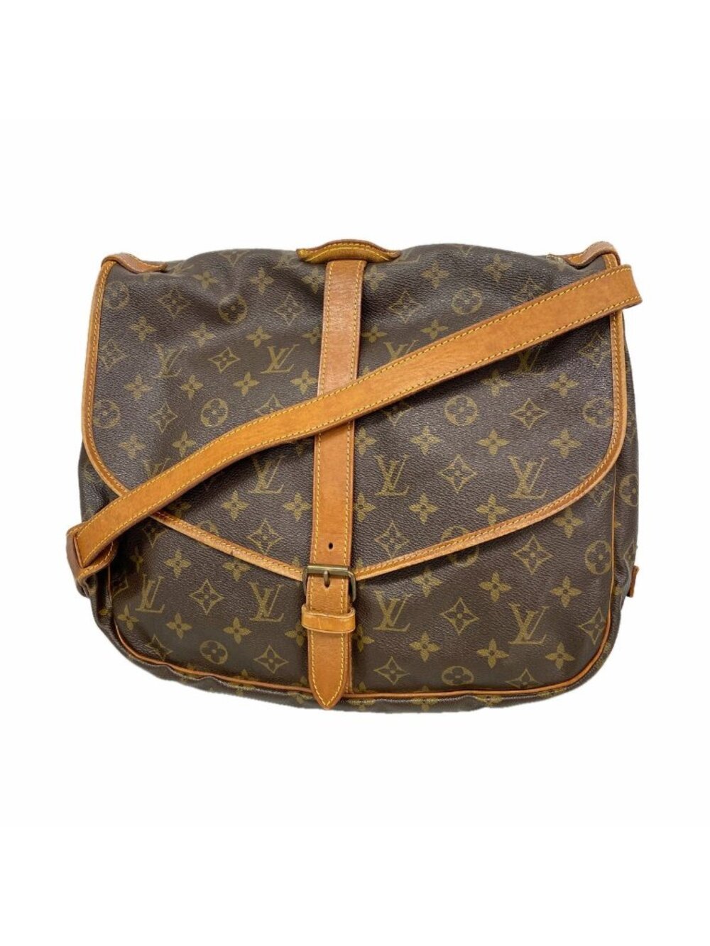 Louis Vuitton Shoulder Bag Monogram Saumur 35 Brown